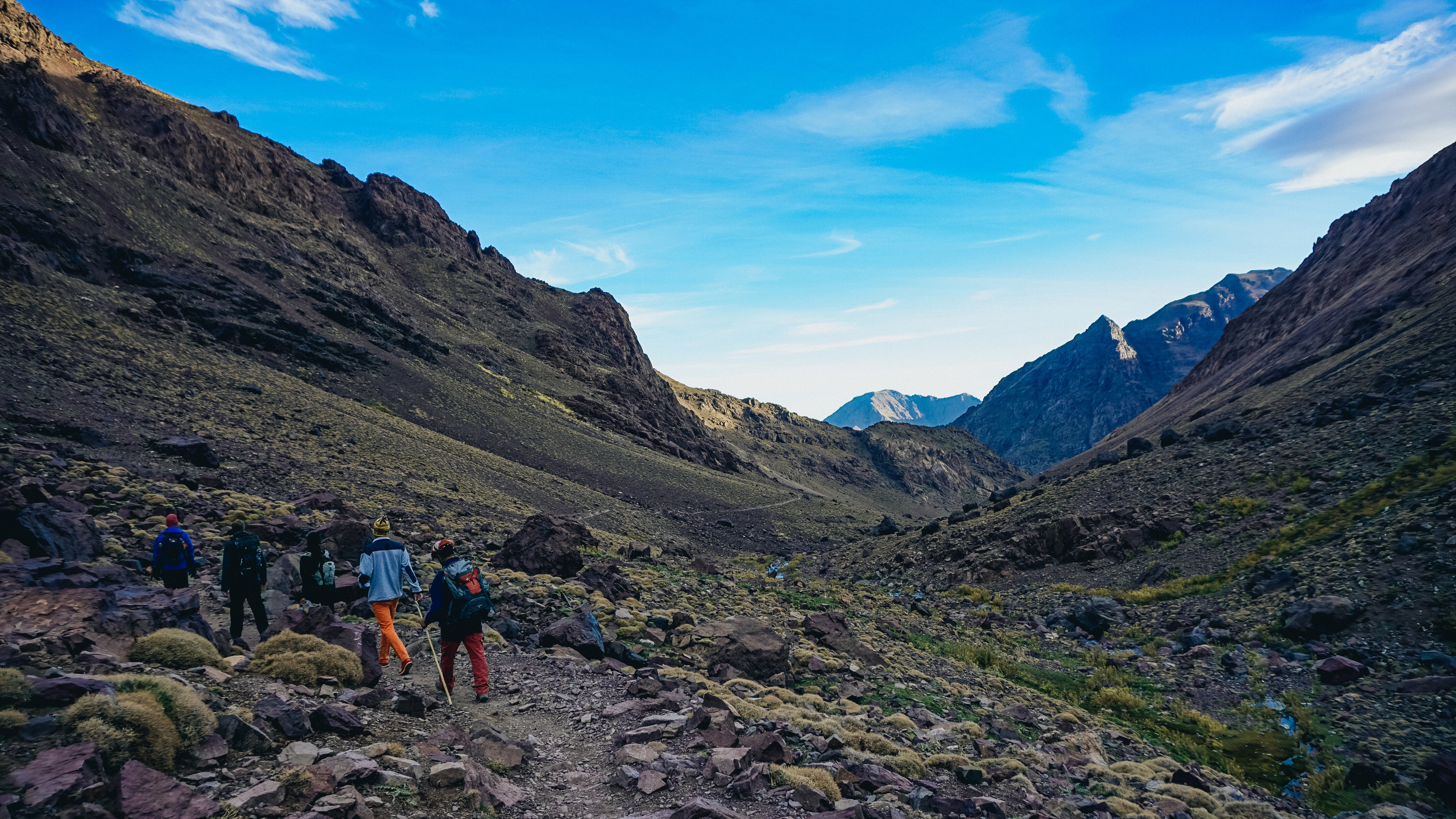 People doing hike in africa with hiking boots insoles for improving their performance