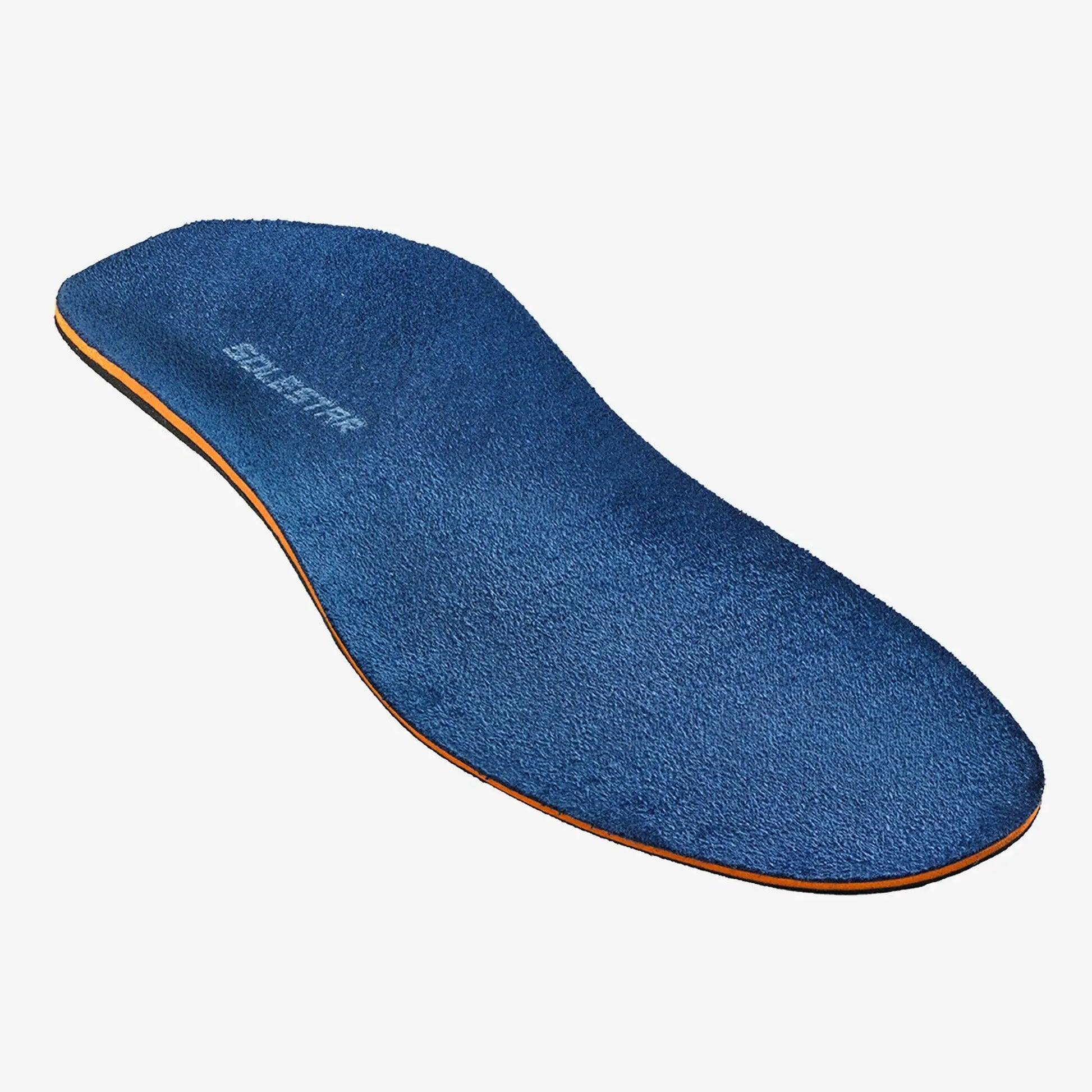 blue ski inserts solestar in a white background